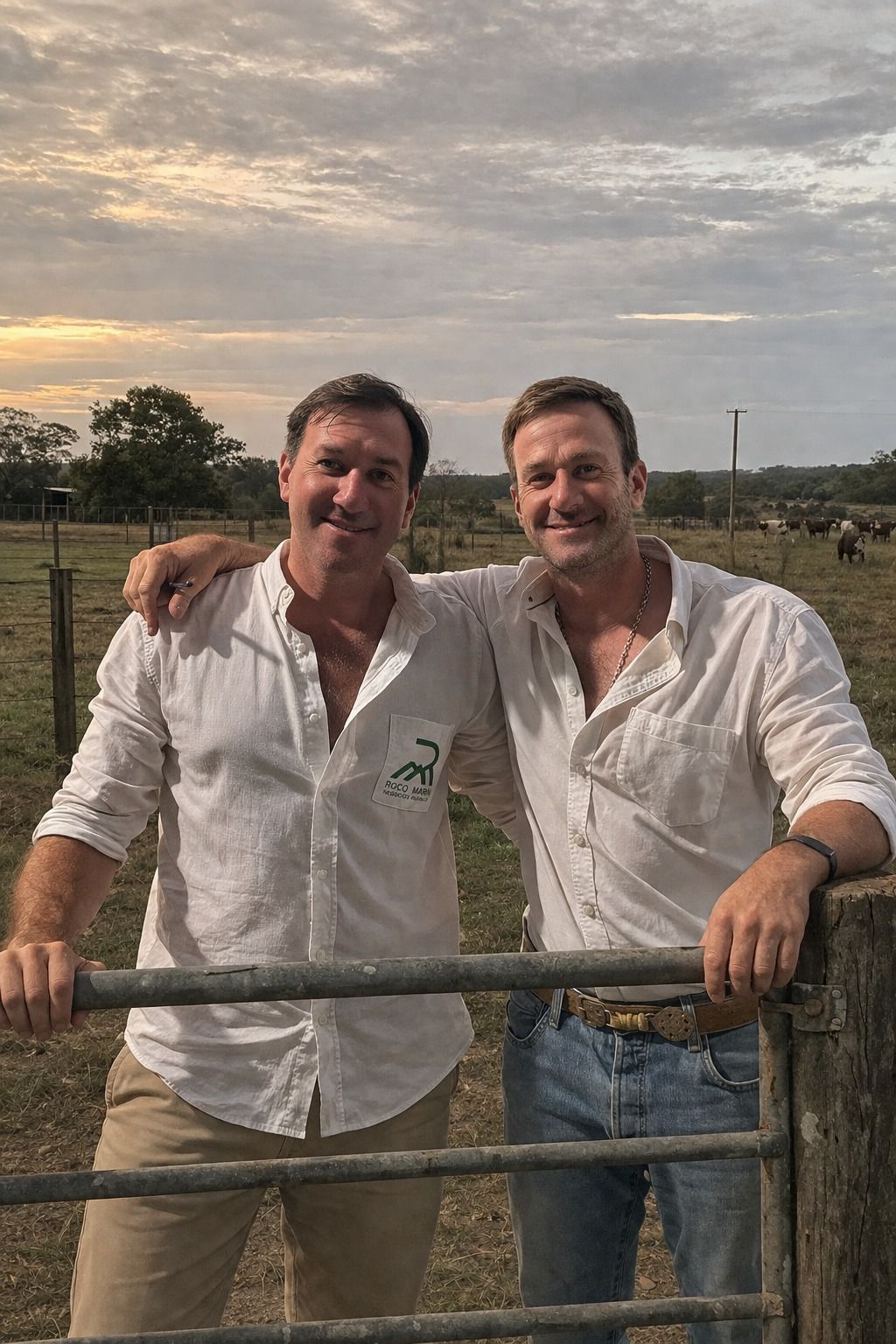 Enrique y Fabián Marín en el campo, Cerro Largo